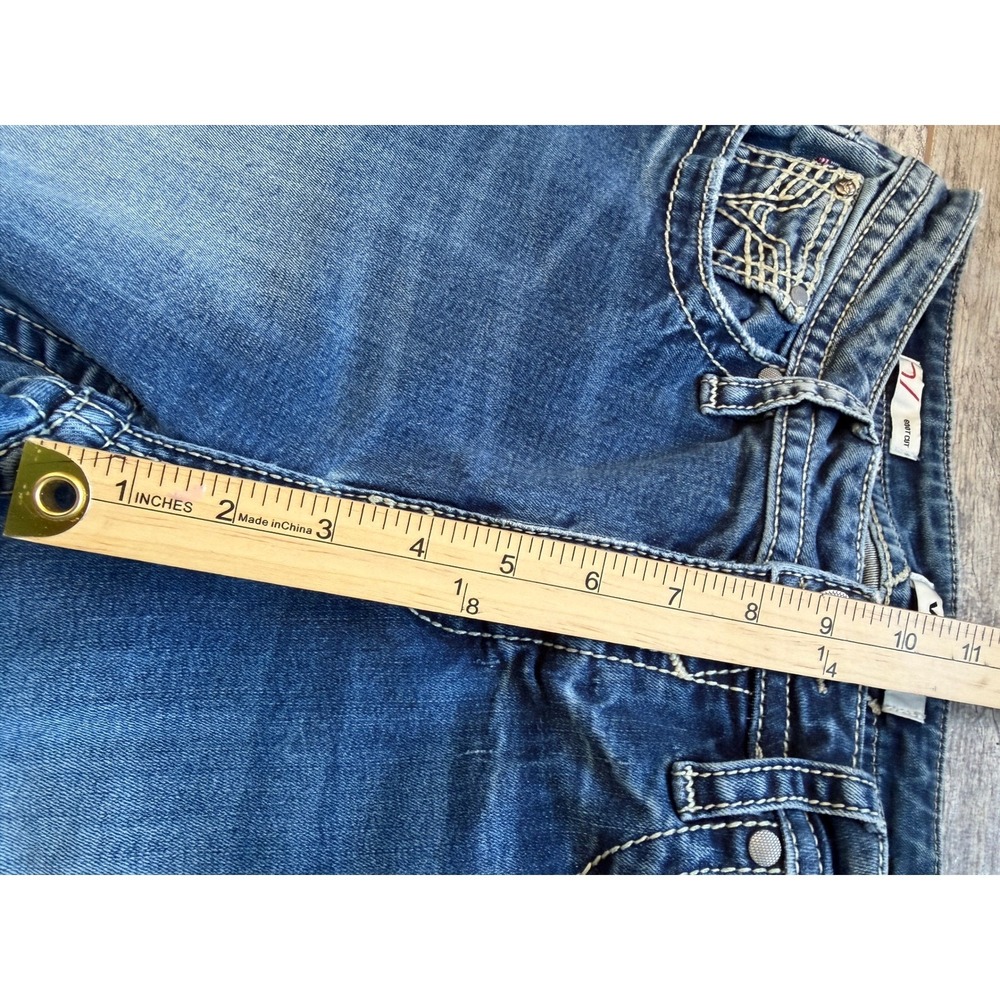 Vigoss Bootcut Jeans 8 Flag HoLeS Pocket Embroidered Stretch Boot Western Jean - Picture 9 of 16